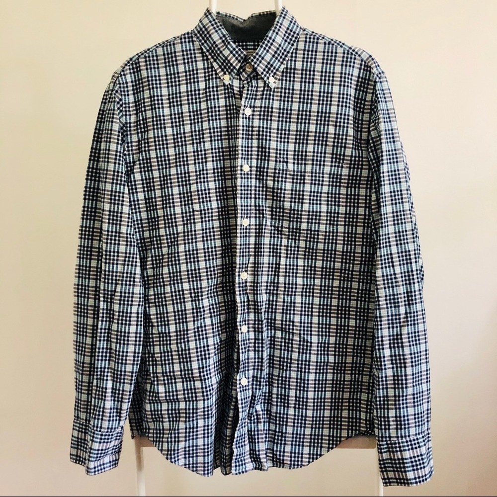 JCrew Secret Wash Shirt - Navy, White, Tan, Blue Tattersall